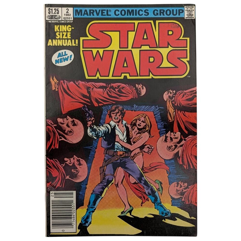 VTG 1982 Star Wars Annual 2 Marvel Comics Newsstand Bronze Age Han Solo VG FN